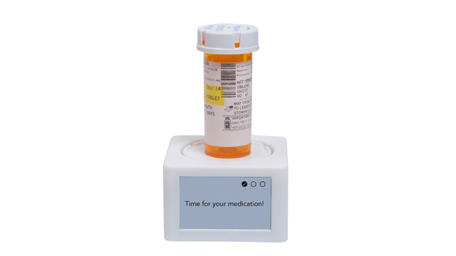 Smart Dock precision base with pharmacy vial